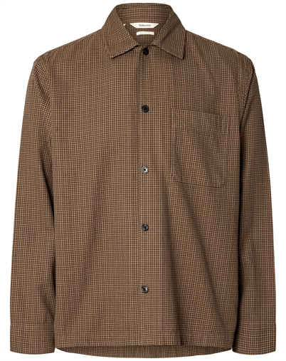 Selected - SLMRlxsvend Noah Brush Twist Overshirt - Greige